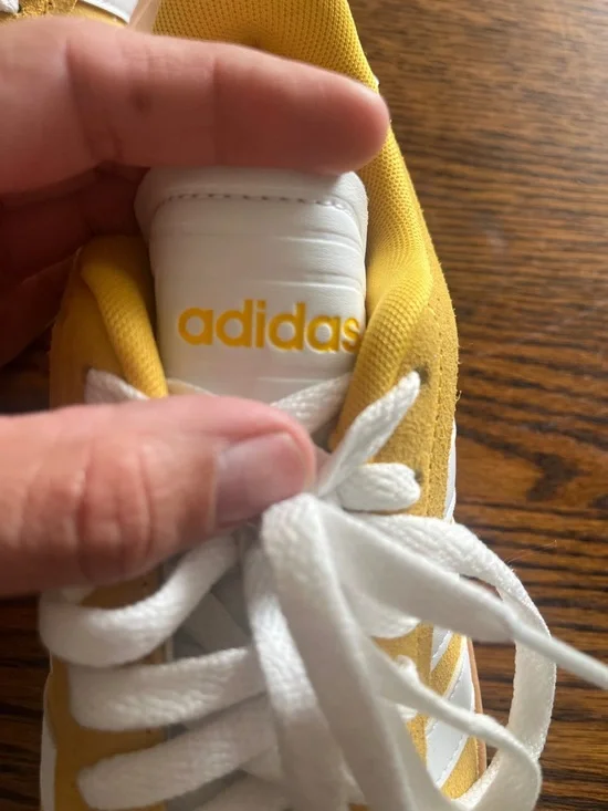adidas Yellow and White Suede Sneakers - Picture 2 of 11